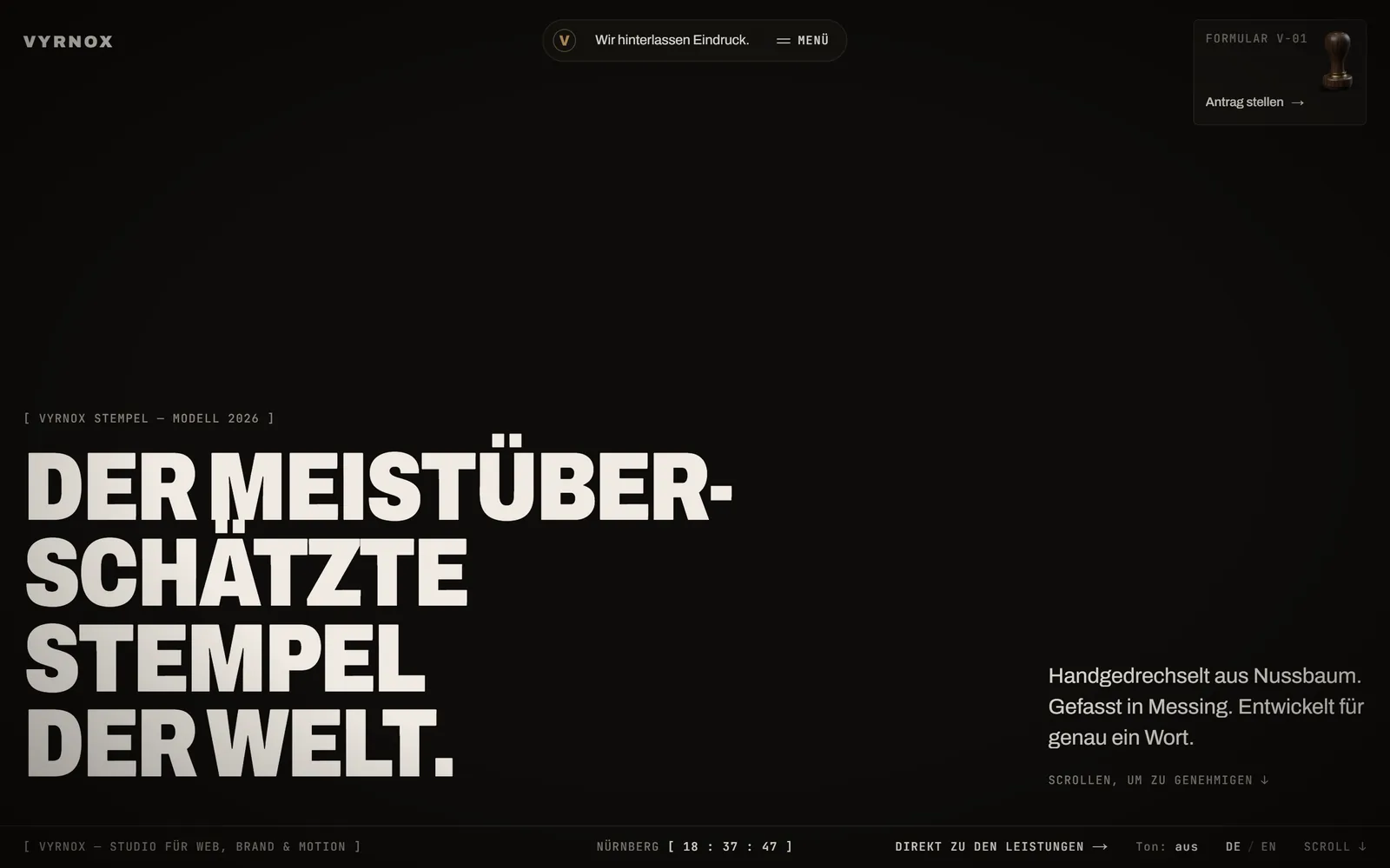 Bauphase 2: nur Typografie